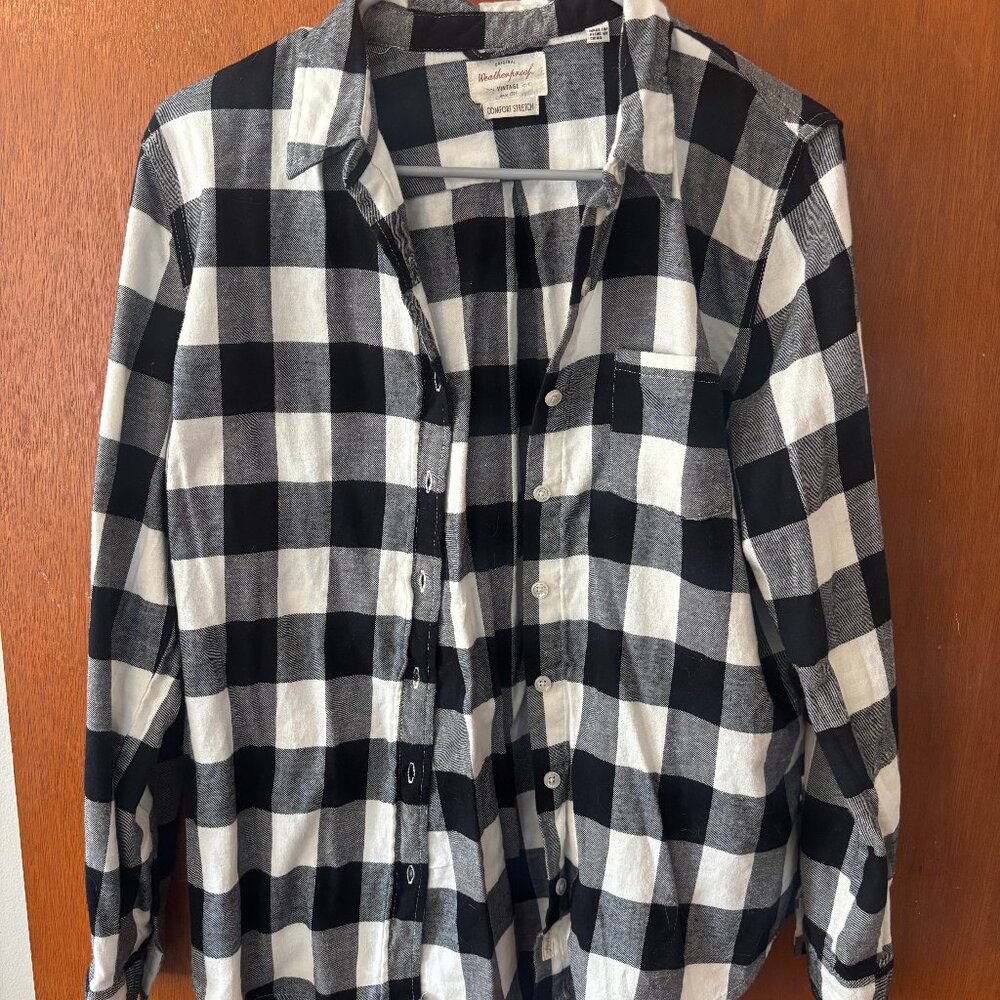 Weatherproof Vintage Comfort Stretch Flannel Shirt, Womens M